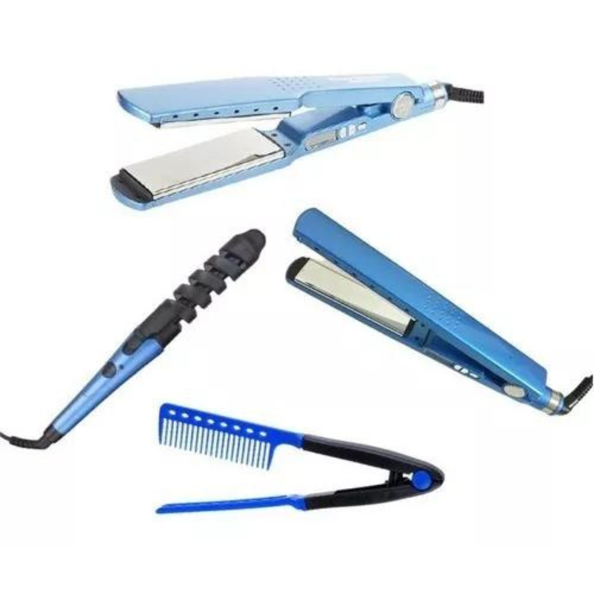 Kit de Belleza Plancha-Rizadora-Peine