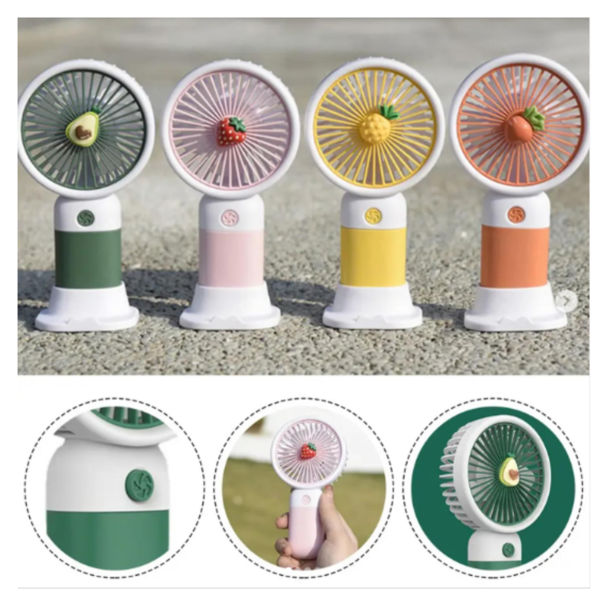 Ventilador Vertical de Escritorio Frutal